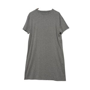 Fishers Finery T-Shirt Dress Women Plus Grey Bamboo Organic Cotton Stretch Basic